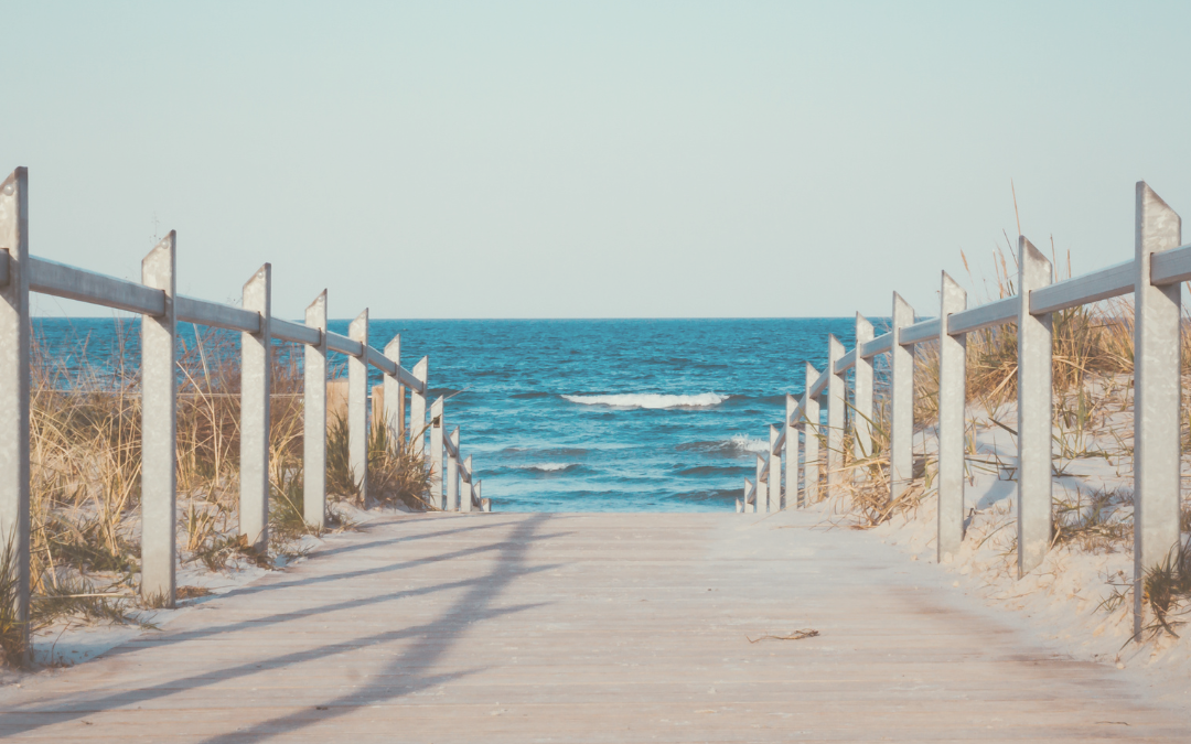 Virginia Beach boardwalk to ocean